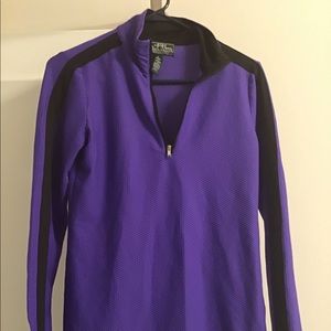 Quarter zip long sleeve pullover